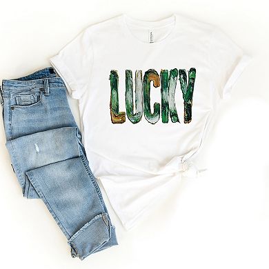 Lucky Paint Print - Women's Short Sleeve Graphic T-Shirt