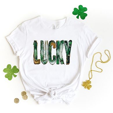 Lucky Paint Print - Women's Short Sleeve Graphic T-Shirt
