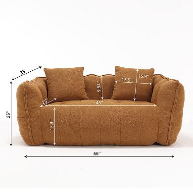 Merax Soft Beanbag Chair With High Resilience Foam Core Loveseat