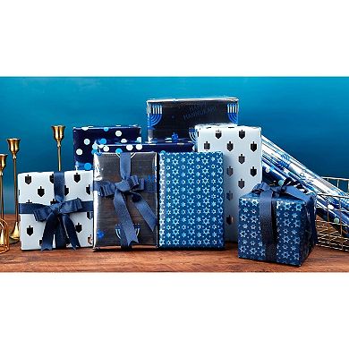 Great Ambitions 4-Pack Gift Wrap Design,17.5" X 180" (15' Ft.) Inch Sheet Wrapping Paper