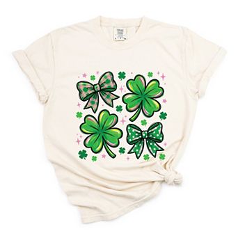 Clover Stars Coquette - Women's Garment Dyed Graphic T-Shirt