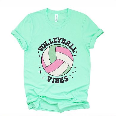 Vintage Volleyball Vibes - Women's Short Sleeve Graphic T-Shirt