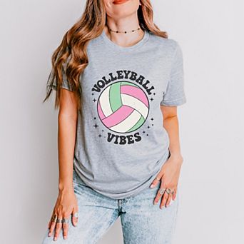 Vintage Volleyball Vibes - Women's Short Sleeve Graphic T-Shirt