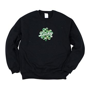 Lucky Clover Patchwork Print - Women's Graphic Sweatshirt