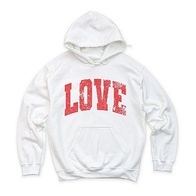 Love Varsity Arched Distressed - Women's Graphic Hoodie