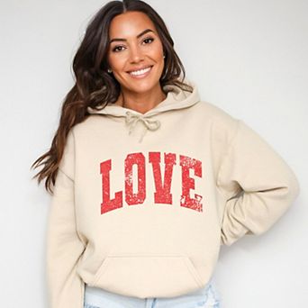 Love Varsity Arched Distressed - Women's Graphic Hoodie