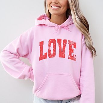 Love Varsity Arched Distressed - Women's Graphic Hoodie