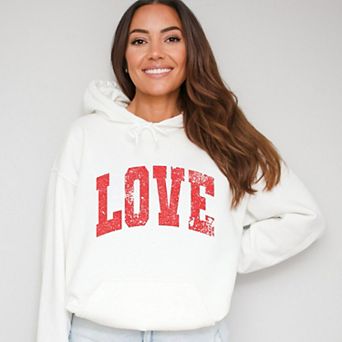 Love Varsity Arched Distressed - Women's Graphic Hoodie