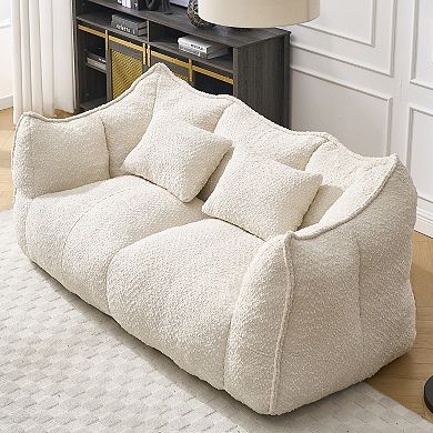Merax Chenille Bean Bag Chair Loveseats