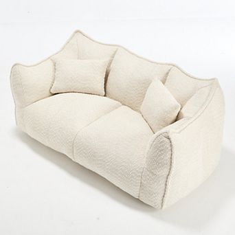 Merax Chenille Bean Bag Chair Loveseats