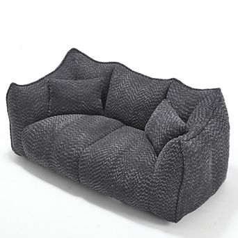 Merax Chenille Bean Bag Chair Loveseats