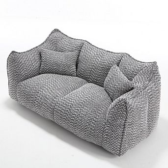 Merax Chenille Bean Bag Chair Loveseats