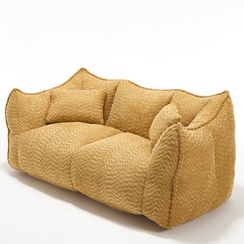 Merax Chenille Bean Bag Chair Loveseats