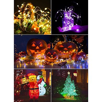Great Ambitions Color Changing Fairy String Lights USB Silver Wire Lights with Remote and Timer