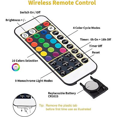 Great Ambitions Color Changing Fairy String Lights USB Silver Wire Lights with Remote and Timer