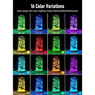 Great Ambitions Color Changing Fairy String Lights USB Silver Wire Lights with Remote and Timer