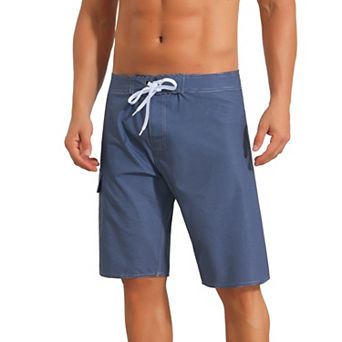 Summer Colorblock Beach Shorts for Men's Drawstring Shorts with Side Pocket