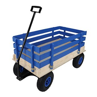 Children's and Garden Wooden Carriages All-Terrain Rubber Inflatable Wheeled Vehicles