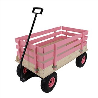 Children's and Garden Wooden Carriages All-Terrain Rubber Inflatable Wheeled Vehicles