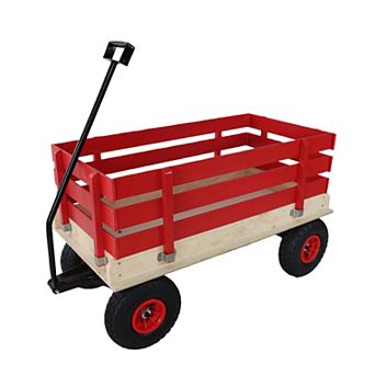 Children's and Garden Wooden Carriages All-Terrain Rubber Inflatable Wheeled Vehicles
