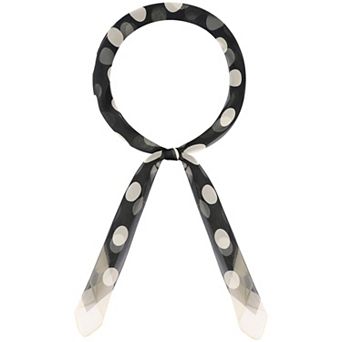 Women's Polka Dots Vintage Scarf, Retro 33.46" Square Silky Classic Neckerchief Head Wrap Scarves