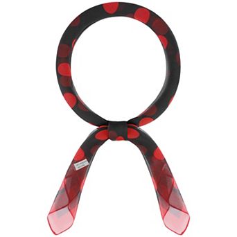 Women's Polka Dots Vintage Scarf, Retro 33.46" Square Silky Classic Neckerchief Head Wrap Scarves