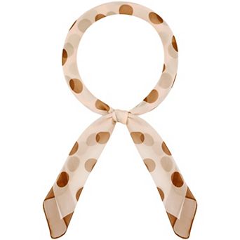 Women's Polka Dots Vintage Scarf, Retro 33.46" Square Silky Classic Neckerchief Head Wrap Scarves