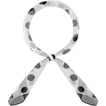 Women's Polka Dots Vintage Scarf, Retro 33.46" Square Silky Classic Neckerchief Head Wrap Scarves