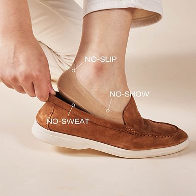 Unisex Cotton No Show Socks 3-Pack