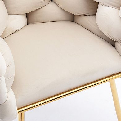 GOODSILO Contemporary Velvet Accent Sofa Chair Set for Modern Living Spaces