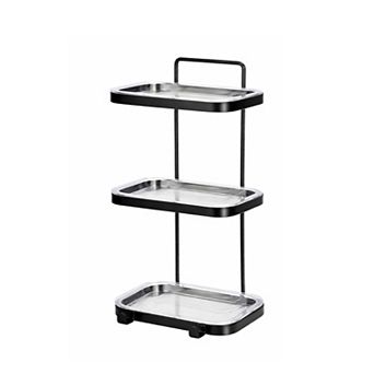 Wall-Mounted Square Soap Dish & Bar Holder with 2 Hooks, Clear Bathroom Shower Tray