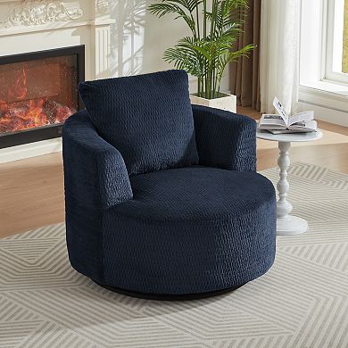 GOODSILO Compressible 360-Degree Swivel Accent Chair for Modern Living Spaces