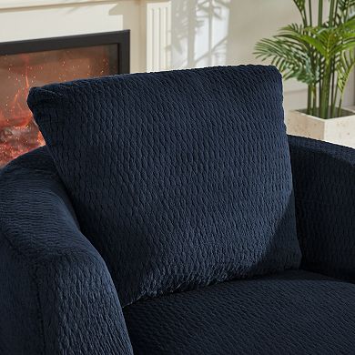 GOODSILO Compressible 360-Degree Swivel Accent Chair for Modern Living Spaces
