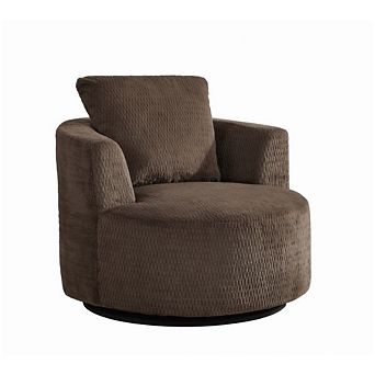 GOODSILO Compressible 360-Degree Swivel Accent Chair for Modern Living Spaces