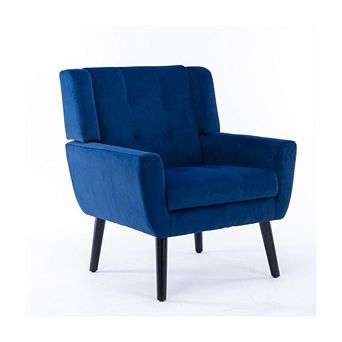 GOODSILO Modern Soft Velvet Accent Chair with Ergonomic Design for Home Decor