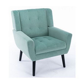 GOODSILO Modern Soft Velvet Accent Chair with Ergonomic Design for Home Decor