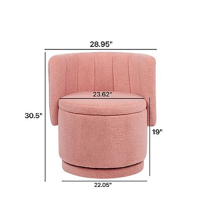 GOODSILO 360 Degree Swivel Sofa Chair with Hidden Storage Compartment