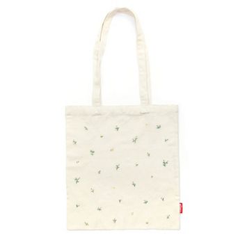 Others Tote with Flower Embroidery