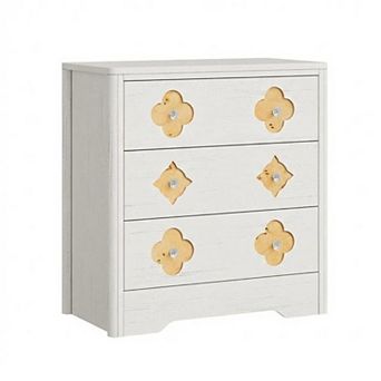 3 Dresser for Bedroom, 30.4" Tall Dresser for Closet with 3 Decorative Drawer Chest