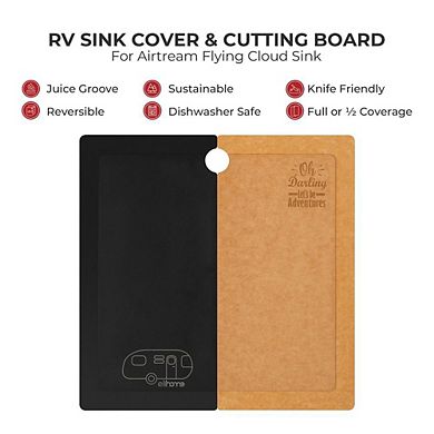 Camper Series Airstream Flying Cloud Multi Functional RV Sink Cover and Cutting Board