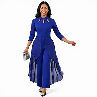 Casual Long Pants Jumpsuit with High Waist for Women