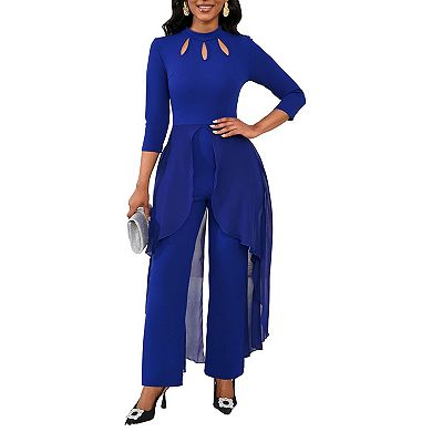 Casual Long Pants Jumpsuit with High Waist for Women