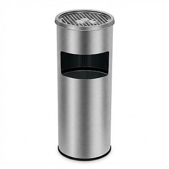 4.5 gal Outdoor Trash Can, Stainless Steel Commercial Garbage Can with Removable Inner Bucket