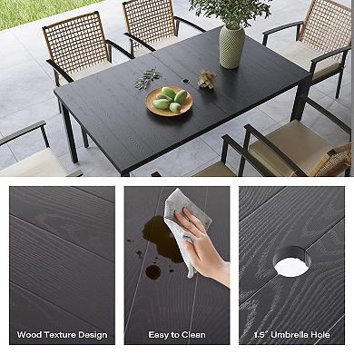 7 Pieces Patio Dining Set Outdoor Furniture Set with Soft Cushion Conversation Set