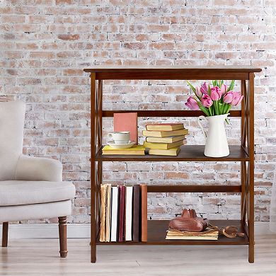 Wooden 3-Tier Open Shelf Bookcase