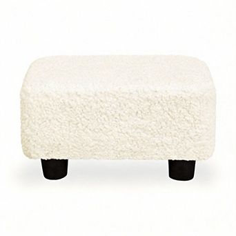 Small Ottoman Footstool With Legs Under Desk Footrest Living Room