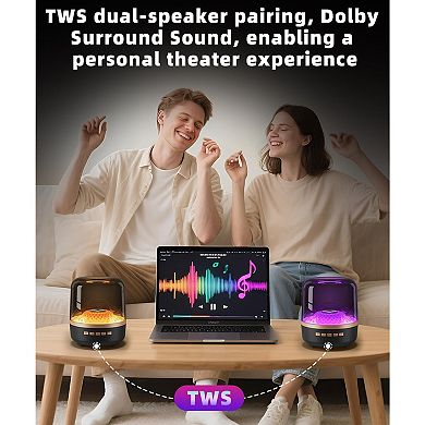 Bluetooth Speaker Sound Lights, Portable Wireless, Long-lasting battery life, TWS Pairing,