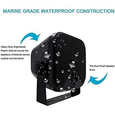4 Inches Heavy Duty Waterproof Boat Marine Box Outdoor Speakers Surface Mounted for Skid Steer