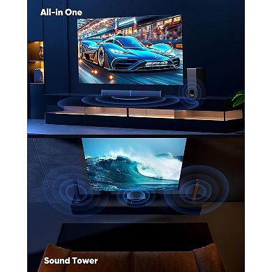 2.1-Channel Detachable Soundbar with Sub, USB, BT 5.4, ARC/AUX/Optical