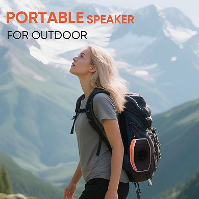 Bluetooth Speaker, Compact & Portable Speaker for Hiking, Support TF Card/USB, TWS Connection